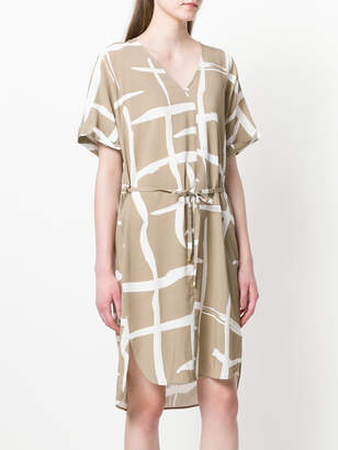 Lorena Antoniazzi pattern print belted waist dress