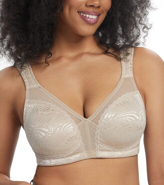 Lemorosy Women's Plus Size Full Coverage Unpadded Flower Wirefree Comfort  and Double Support Minimizer Bra - ShopStyle