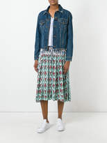 Thumbnail for your product : Jil Sander Navy floral print midi skirt