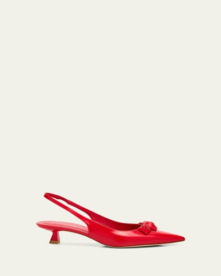 Stuart Weitzman Rosie Slingback Kitten Pumps