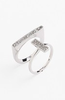 Thumbnail for your product : Ariella Collection Pavé Bar Rings (Set of 2)