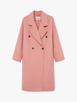 Thumbnail for your product : MANGO Hand Made Long Wool Coat, Pastel Pink