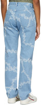 Thumbnail for your product : Aries Blue Lilly Chain Print Jeans
