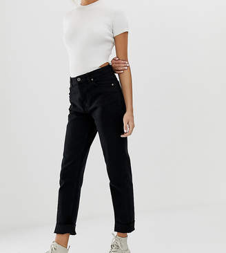 Bershka straight leg jeans in black - ShopStyle