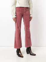 Thumbnail for your product : The Seafarer cropped flared velvet trousers