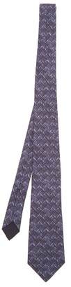 Bottega Veneta Intrecciato-print cotton and silk-blend tie