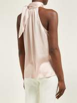 Thumbnail for your product : Zimmermann Tie Neck Silk Satin Blouse - Womens - Pink