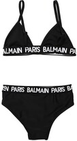 Thumbnail for your product : Balmain Logo Band Triangle Bikini