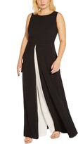 Thumbnail for your product : Adrianna Papell Plus Size Fancy Crepe Colorblocked Jumpsuit