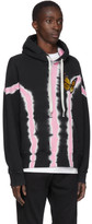 Thumbnail for your product : Palm Angels Black and Pink Tie-Dye Butterfly Hoodie