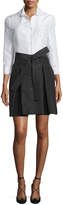 Thumbnail for your product : Carolina Herrera 3/4-Sleeve Colorblock Trench Dress, White/Black