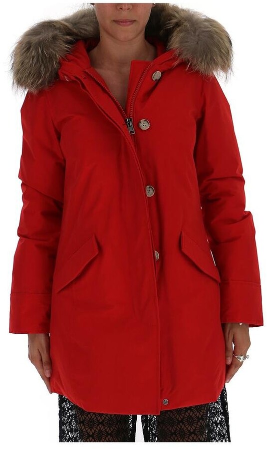 Red Fur Trim Coat | Shop The Largest Collection | ShopStyle