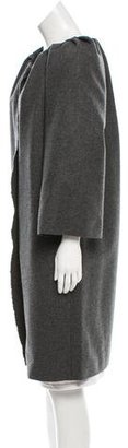 Lanvin Ruched Wool Coat