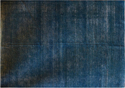 Aga John Oriental Rugs One-of-a-Kind Hand-Knotted Dark Blue 7'10" x 11'7" Wool Area Rug