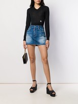 Thumbnail for your product : DSQUARED2 Faded Distressed Denim Skirt