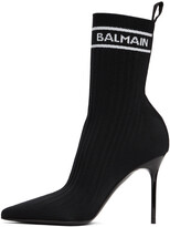 Thumbnail for your product : Balmain Black Knit Skye Boots