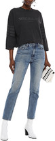 Thumbnail for your product : Ksubi Cropped Distressed Printed Cotton-jersey Top