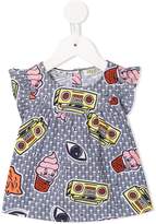 Thumbnail for your product : Kenzo Kids ruffle printed top