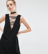 Thumbnail for your product : Reclaimed Vintage Tunic Dress With Front Lace Insert