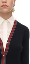 Thumbnail for your product : Gucci Wool Knit Cardigan W/web Detail