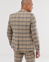 Thumbnail for your product : Twisted Tailor Ace super skinny wedding suit jacket with chain in heritage brown check
