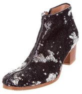 Thumbnail for your product : Sigerson Morrison Sequined Round-Toe Ankle Boots