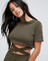 Thumbnail for your product : ASOS Petite PETITE T-shirt Mini Bodycon Dress with Cut About Straps