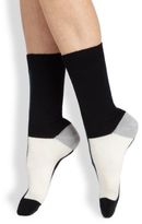 Thumbnail for your product : Maria La Rosa Colorblock Mid-Calf Socks