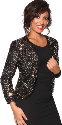 gold sequin bolero