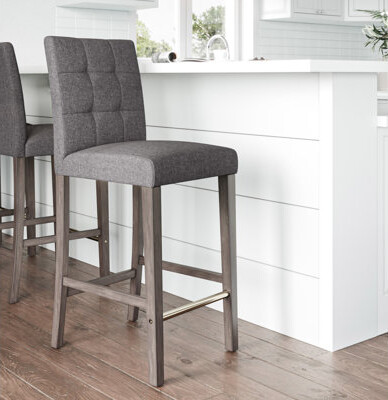 Winston Porter Idleman Upholstered Counter & Bar Stool