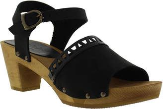 Sanita Black Fryd Square Flex Leather Sandal - Women