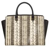 Thumbnail for your product : Michael Kors Embossed Selma Satchel Black Embossed Selma Satchel