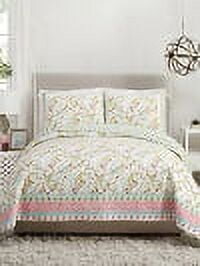 Dena Designs Dena Home Pink Sonnet 3-Piece Quilt Set, King