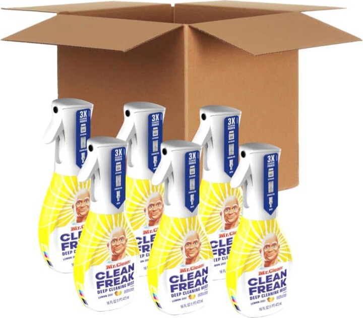 MR. CLEAN 16 oz. Lemon Zest Scent Deep Cleaning Mist All-Purpose Cleaner Spray Clean Freak Starter Kit (6-Pack)