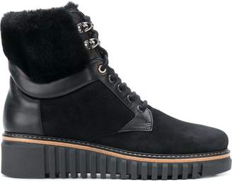 Loriblu fur and leather trim ankle boots