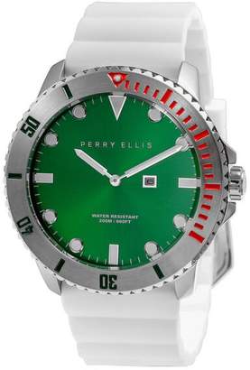 Perry Ellis Deep Diver Emerald Silicon Watch