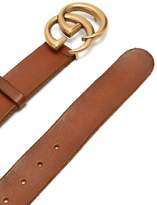 Thumbnail for your product : Gucci Gg Logo 4cm Leather Belt - Womens - Tan