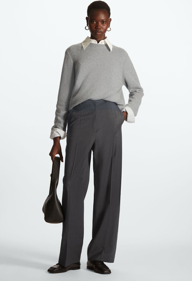 COS High-Waisted Tailored Wool Pants - ShopStyle