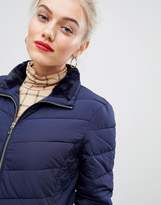 Thumbnail for your product : Miss Selfridge Petite padded jacket in navy