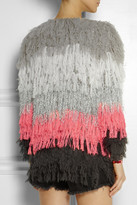 Thumbnail for your product : Finds + CeliaB Tina fringed crochet-knit jacket