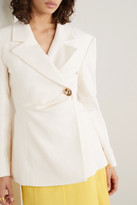 Thumbnail for your product : REJINA PYO Jodie Linen And Cotton-blend Blazer - Ivory