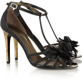 Thumbnail for your product : Lanvin Floral-appliquéd leather sandals