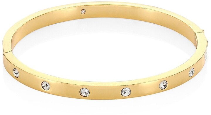 Crystal And Gold Bangle | Shop the world's largest collection of fashion |  ShopStyle
