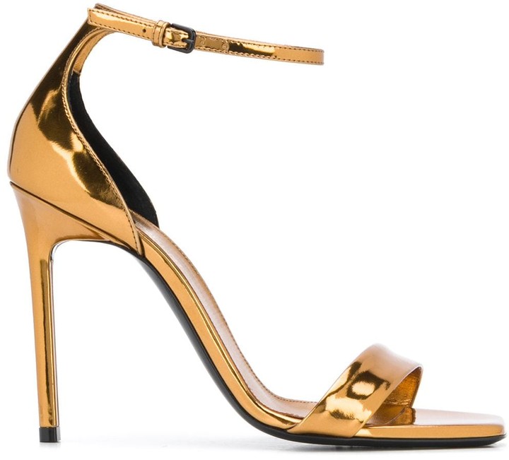 shiny gold heels