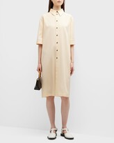 Thumbnail for your product : Jil Sander Short-Sleeve Collared Tunic Shirt