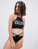 Thumbnail for your product : Calvin Klein Cut Out Logo Band Bikini Bottoms
