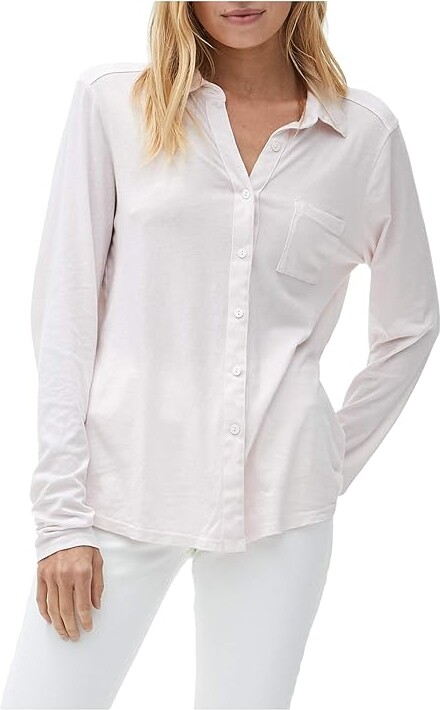 Jersey Long Sleeve Button Down Shirt | ShopStyle