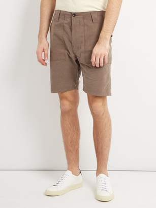 The Lost Explorer - Chur Mid Rise Slub Cotton Shorts - Mens - Brown