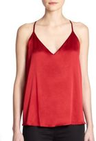 Thumbnail for your product : Alice + Olivia Double-Strap Silk-Blend Tank Top