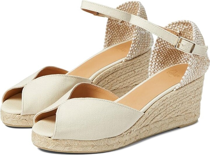 Castaner Bianca 60 mm Wedge Espadrille Women's Shoes Ivory : EU 35 (US Women's 5) M, Textile